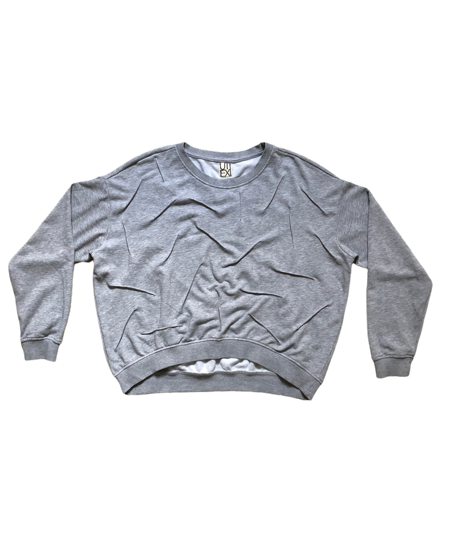 'UTI EXI' Logo Wrinkle Sweater