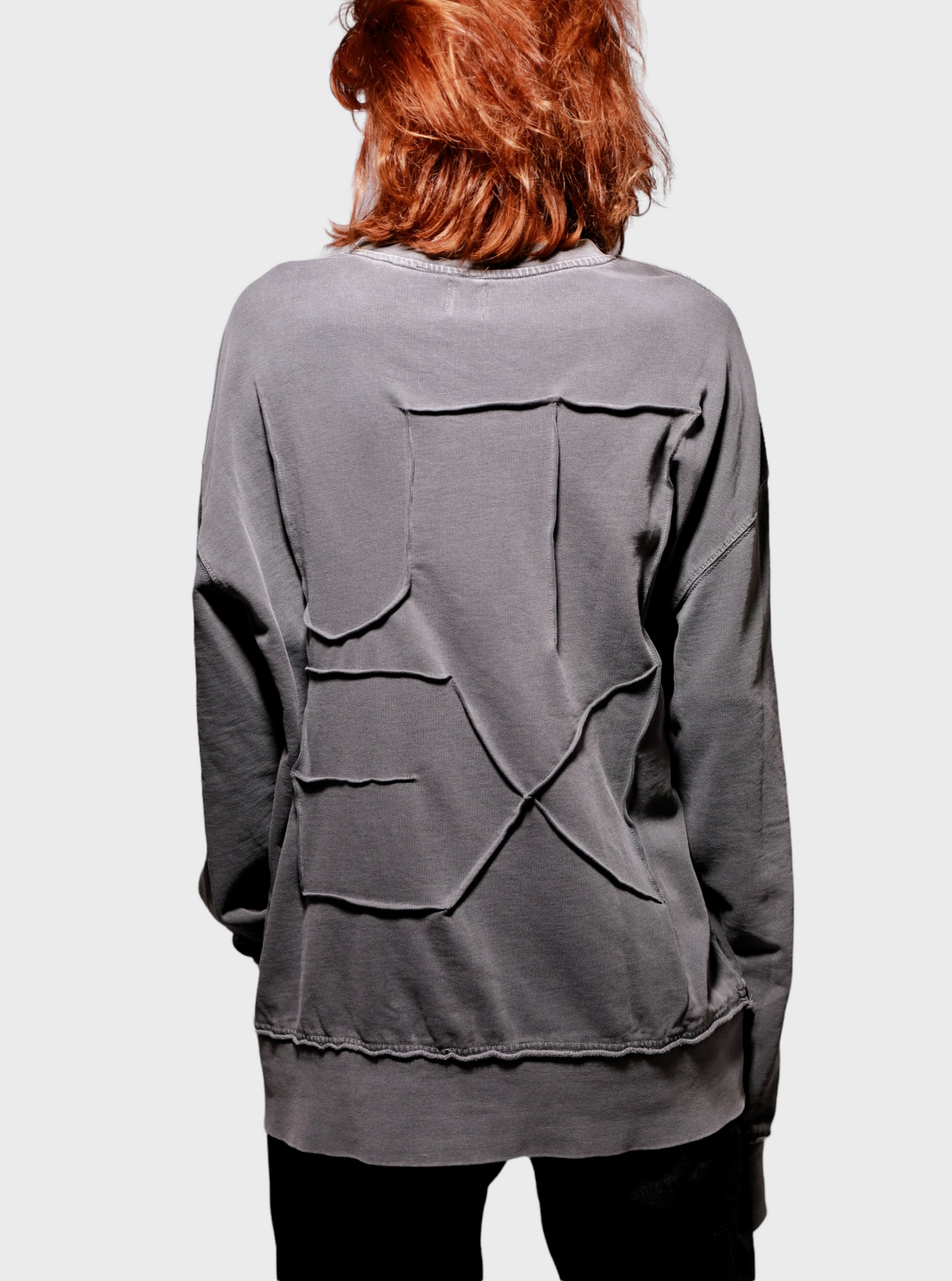 'UTI EXI' Logo Wrinkle Sweater